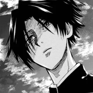 ♠️ 2bd82637 动漫, 漫画, 肖像, 黑白, 角色, 艺术 telegram sticker