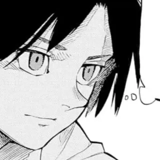 ♠️ 5538649a 动漫, 漫画, 角色, 肖像, 单色 telegram sticker