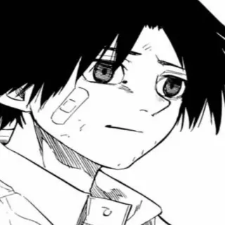 ♠️ 5dd0bc6b 动漫, 漫画, 角色, 悲伤, 受伤, 男孩, 黑白 telegram sticker