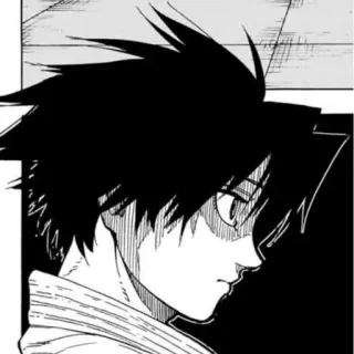 ♠️ 72208a98 漫画, 动漫, 肖像, 黑白, 角色 telegram sticker