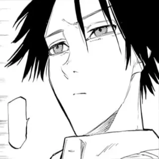 ♠️ 943c3725 动漫, 漫画, 角色, 肖像, 黑白 telegram sticker