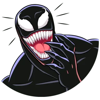 🤭 11fbc416 Venom villain, marvel, superhero, symbiote, monster telegram sticker