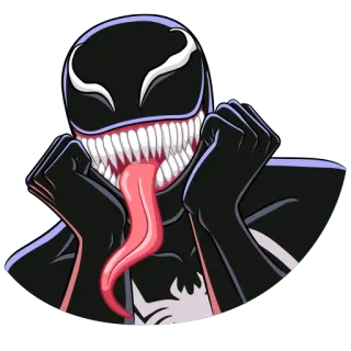 😄 789ed5c7 Venom marvel, superhero, villain, symbiote, comics telegram sticker
