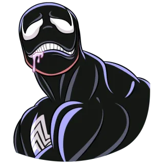 🤤 ab066df8 Venom marvel, comic, antihero, symbiote, alien telegram sticker