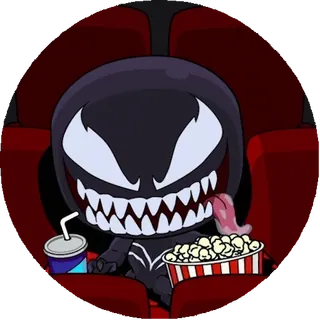 😂 178b127f Venom Venom, Película, Palomitas, Cine, Dibujos animados, Superhéroe telegram sticker