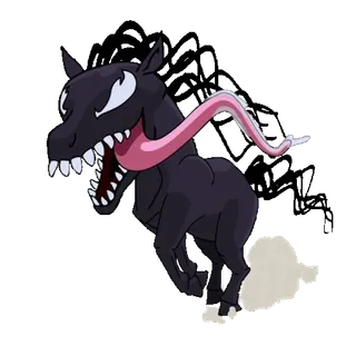 🐴 257e9c17 Venom Marvel, Simbionte, Alien, Caballo, Venom, Dibujos animados, Monstruo telegram sticker