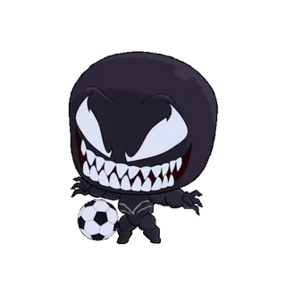 ⚽️ 8eaf8fa0 Venom Venom, Marvel, Superhéroe, Cómics, Fútbol, Balón telegram sticker