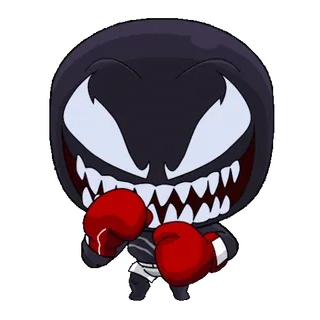 🥊 f6f4858b Venom marvel, venom, superhéroe, dibujos animados, boxeo, luchador telegram sticker