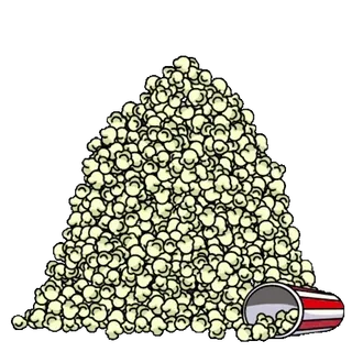 😋 fb070099 palomitas, snack, comida, película, cubo telegram sticker