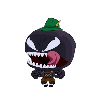 🥳 fecc50d1 monstruo, dibujos animados, gracioso, lindo, personaje, Venom telegram sticker