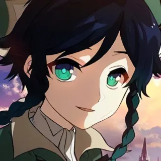 🙂 3ef2ce8a Venti Genshin Impact Anime, Videojuego, Venti, Genshin Impact whatsapp sticker