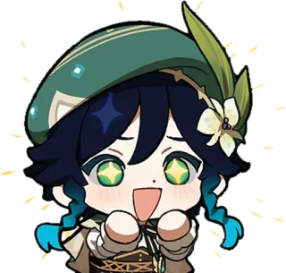 🤩 585032d6 Venti Genshin Impact anime, juego, venti, genshin impact, lindo whatsapp sticker