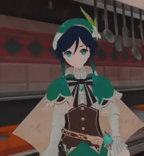 ☠ 167a1215 Venti Genshin Impact เวนติ, เก็นชิน อิมแพ็ค, ตัวละครอนิเมะ, ตัวละครวิดีโอเกม, แฟนตาซี, น่ารัก telegram sticker