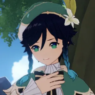 🤭 431beb63 Venti Genshin Impact 动漫, 电子游戏, 角色, 幻想, 温迪, 原神 telegram sticker