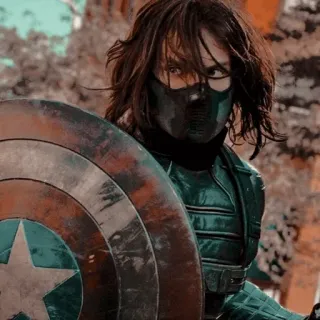 📟 26e266b6 Winter Soldier Winter Soldier, Marvel, superbohater, Bucky Barnes, postać, komiksy telegram sticker