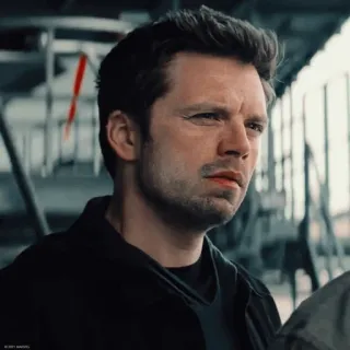 📟 40d69ebb Bucky Barnes Bucky Barnes, Winter Soldier, Marvel, Sebastian Stan, superbohater, żołnierz telegram sticker