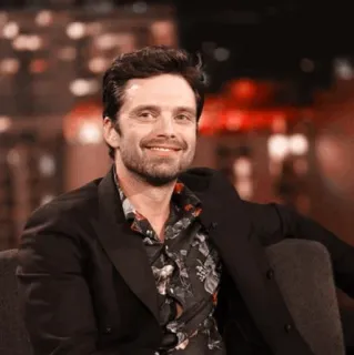 📟 d5448dab Sebastian Stan aktor, celebryta, portret, mężczyzna, uśmiechnięty, Sebastian Stan telegram sticker