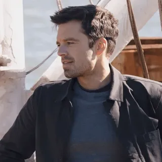 📟 d54bd7d2 Bucky Barnes The Falcon and the Winter Soldier Bucky Barnes, Zimowy Żołnierz, Sebastian Stan, Marvel, superbohater, aktor, mężczyzna telegram sticker