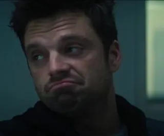 📟 d804a4cc Bucky Barnes Bucky Barnes, Zimowy Żołnierz, Marvel, Sebastian Stan, superbohater, smutny, nadąsany telegram sticker