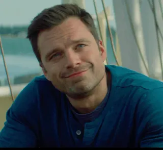 🍓 9b3ce9f4 Sebastian Stan man, actor, portrait, smile, celebrity telegram sticker