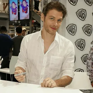🥐 04a4f204 Klaus Mikaelson The Vampire Diaries actor, signature, Joseph Morgan, fan, celebrity, convention telegram sticker