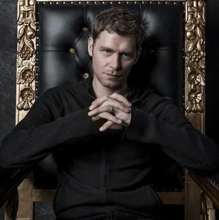 🥐 c4dcbbba Klaus Mikaelson The Vampire Diaries man, throne, vampire, king, tv series, klaus mikaelson telegram sticker