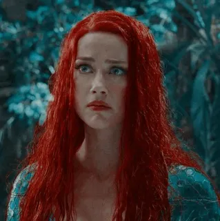 🐬 7f47ec7e Mera Aquaman mera, aquaman, dc comics, amber heard, pelo rojo, actriz, superhéroe telegram sticker
