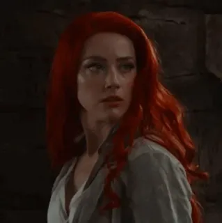 🐬 e4263824 Mera Aquaman Mera, Aquaman, DC Comics, Amber Heard, pelo rojo, personaje de película, superhéroe telegram sticker