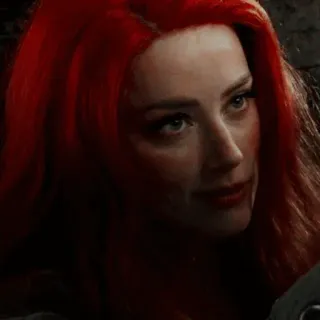 🐬 e46cd28d mujer, pelo rojo, retrato, actriz, Amber Heard telegram sticker