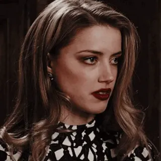 🐬 fc847f8d mujer, actriz, retrato, Amber Heard, celebridad, persona telegram sticker
