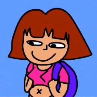 ✨ 0abc23dc Dora cartoon, funny, parody, dora the explorer whatsapp sticker