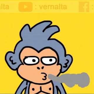 ✨ 15aaf9d1 vernalta monkey, animation, cartoon, cute, animal whatsapp sticker