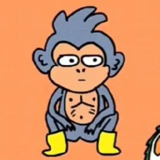 ✨ be31f483 monkey, cartoon, animal, character whatsapp sticker