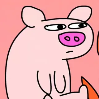 ✨ eff2b667 pig, cartoon, animal, funny, meme whatsapp sticker