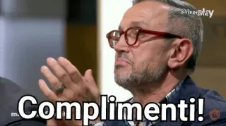 👏 323bfe17 Complimenti! pujian, bertepuk tangan, koki, pria, selamat telegram sticker