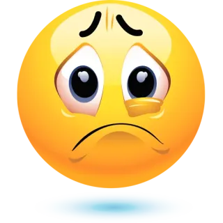 😥 5bf9a53b Emoji, Sedih, Terbalik, Menangis, Emosi, Wajah telegram sticker