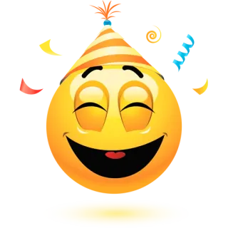 🎉 9d7f59cc Emoji, Smiley, Wajah, Senang, Perayaan, Pesta, Topi telegram sticker