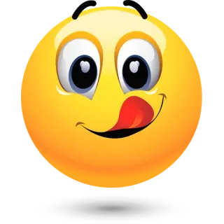 😋 194ad607 อิโมจิ, สไมลีย์, เลียริมฝีปาก, ใบหน้า whatsapp sticker