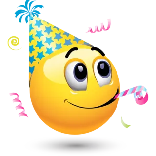 🎉 b0b0431c อิโมจิ, วันเกิด, งานฉลอง, ปาร์ตี้, สีเหลือง whatsapp sticker