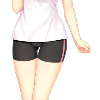 😳 7f5c0fad Chica anime, Pantalones cortos, Deportes, Ejercicio, Dibujos animados, Linda telegram sticker