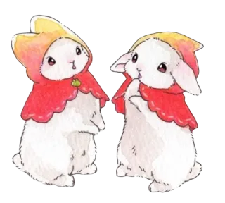 🌟 c583d96e กระต่าย, น่ารัก, สัตว์, คาวาอิ, ภาพวาด, การ์ตูน whatsapp sticker