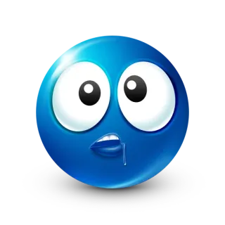 🤤 d2e6b16c Emoji, Faccia, Blu, Pazzo, Occhi, Cartone animato telegram sticker