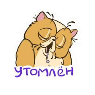 😂 266c8805 утомлён Katze, müde, erschöpft, schlafend telegram sticker