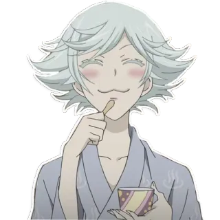😇 30c71671 Tomoe Kamisama Kiss Anime, Charakter, Tomoe, Kamisama Kiss, Fuchs, lächelnd telegram sticker