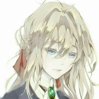 😞 64673a93 Violet Evergarden Anime, Postać, Violet Evergarden, Ilustracja, Sztuka telegram sticker