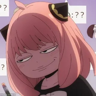 🍥 03c767ec Anya Forger Spy x Family Anime, Spy x Family, Anya Forger, Kreskówka, Słodkie, Meme telegram sticker