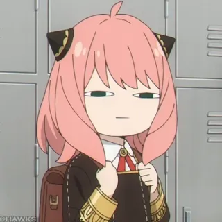 🍥 09b92079 Anya Forger Spy x Family Anya, Spy x Family, Anime, Kreskówka, Postać, Śmieszne, Wyrażenie telegram sticker