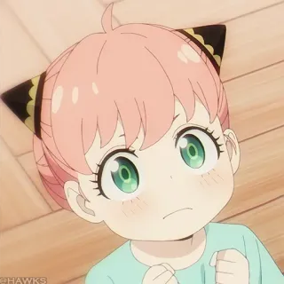 🍥 2e7c926e Anya Forger Spy × Family Anime, Dziewczyna, Postać, Spy x Family, Anya, Słodkie telegram sticker