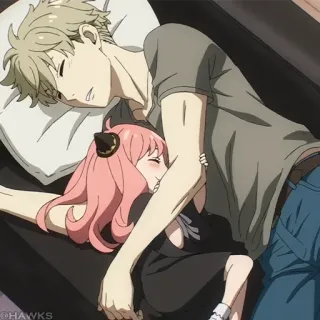 🍥 40c63228 Anya Forger Spy x Family Anime, Spy x Family, Anya Forger, Śpiąca, Słodkie, Rodzina telegram sticker