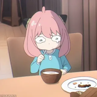 🍥 453a208c Anya Forger Spy x Family Anime, Spy x Family, Anya Forger, Słodkie, Kreskówka, Śniadanie telegram sticker